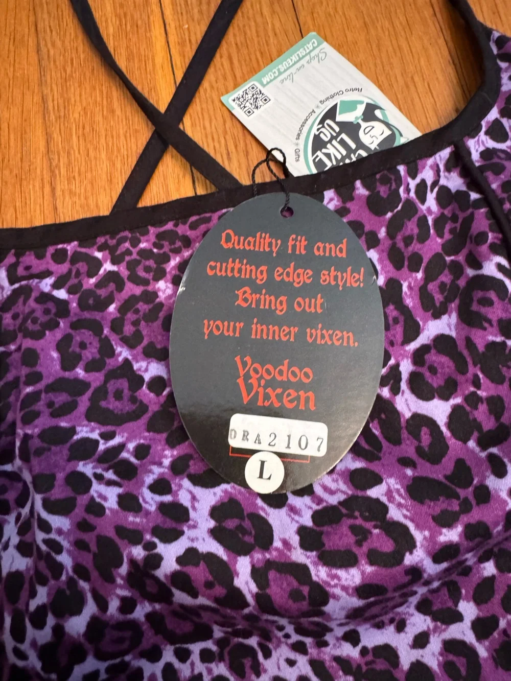 Voodoo Vixen Purple Leopard Print Wiggle Dress - Picture 2 of 9